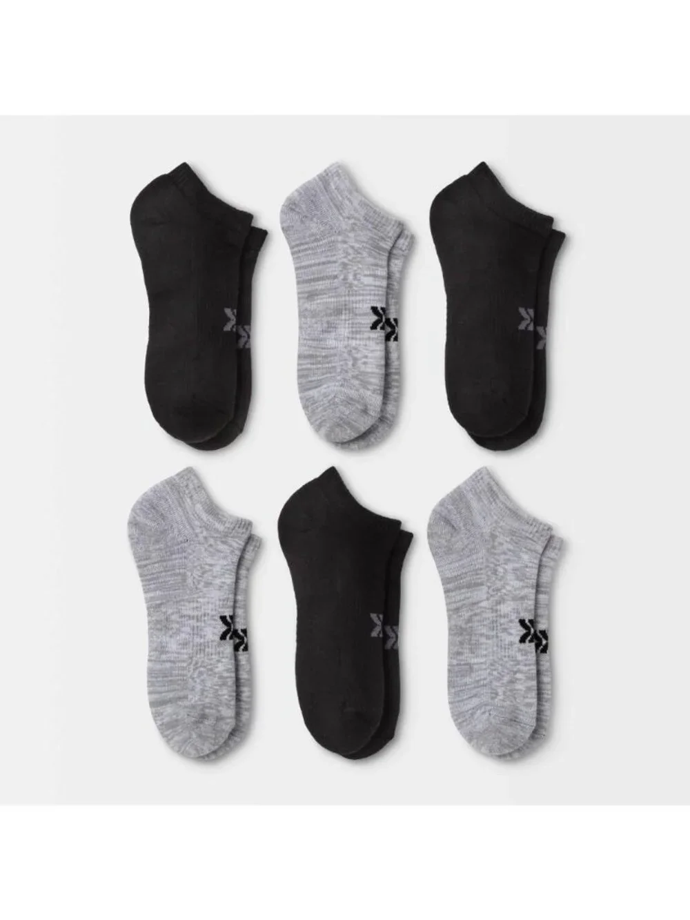 All in Motion Women's Extended Size Cushioned 6pk Low Cut Socks
